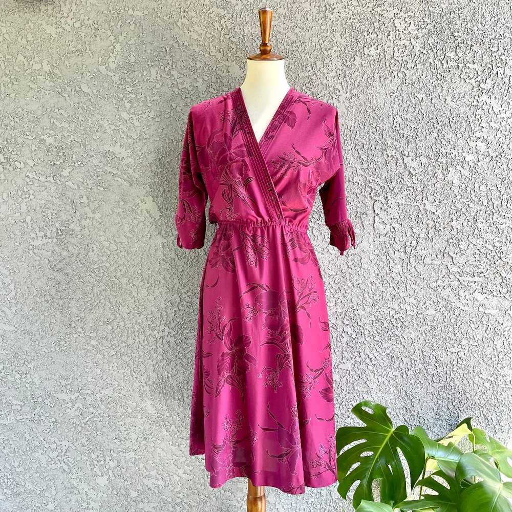 Vintage Magenta Day Dress
